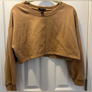 Forever 21 cropped tan hoodie